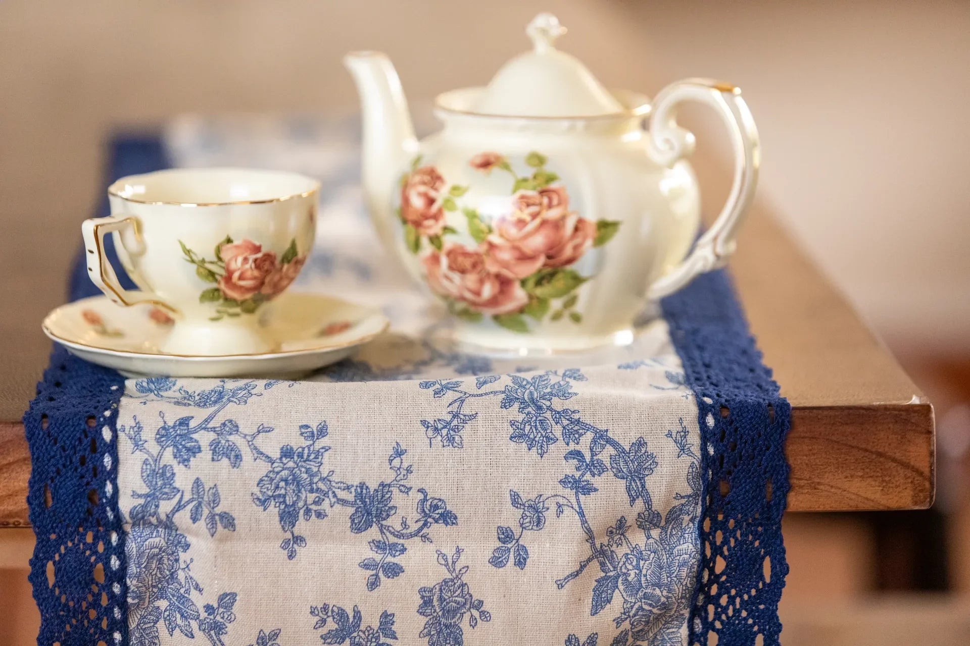 Old World Floral Table Runner