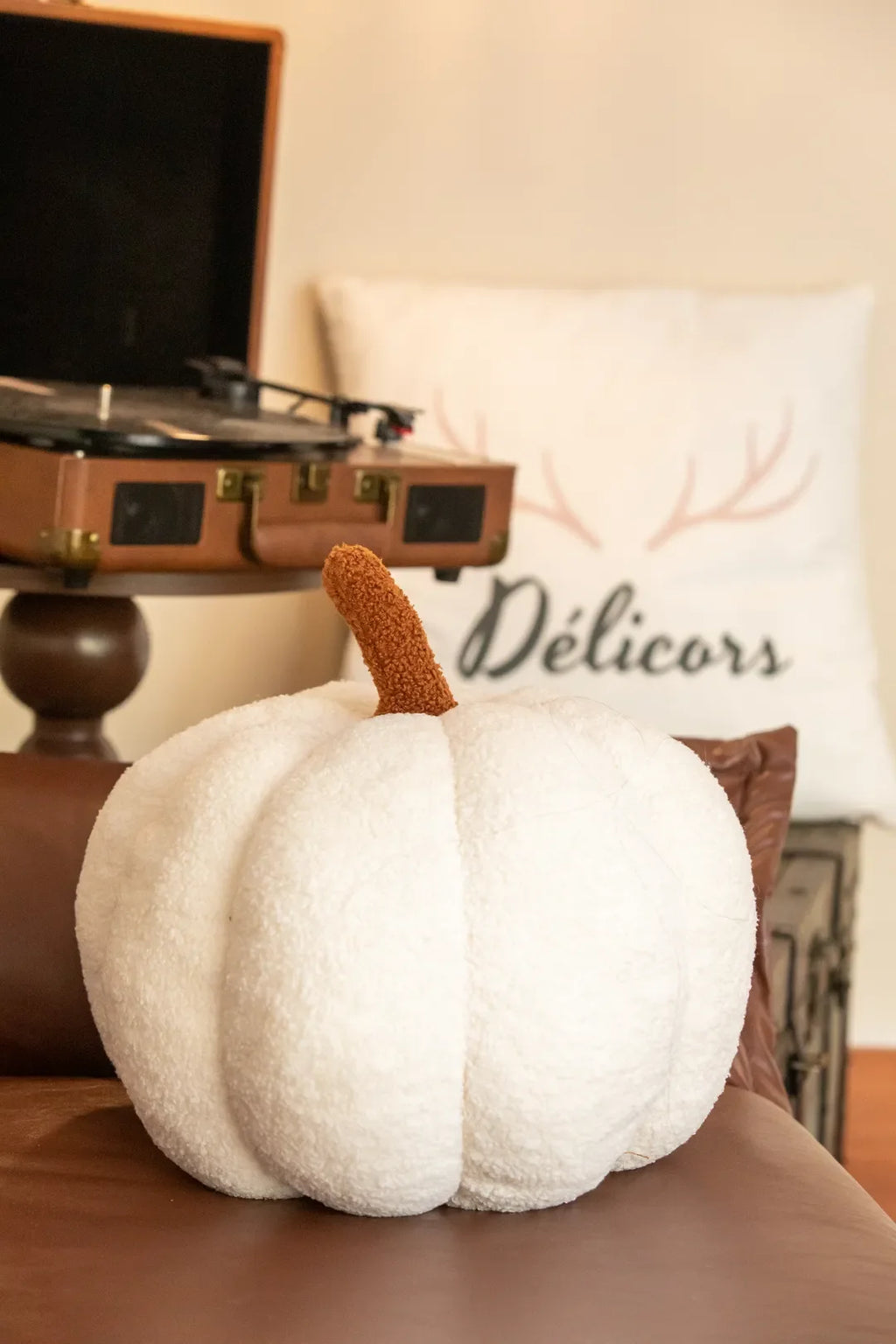 Pumpkin Boucle Cushion - FINAL SALE