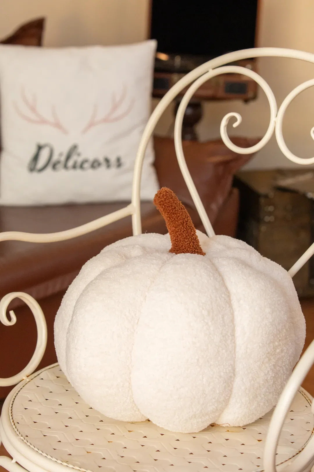 Pumpkin Boucle Cushion - FINAL SALE