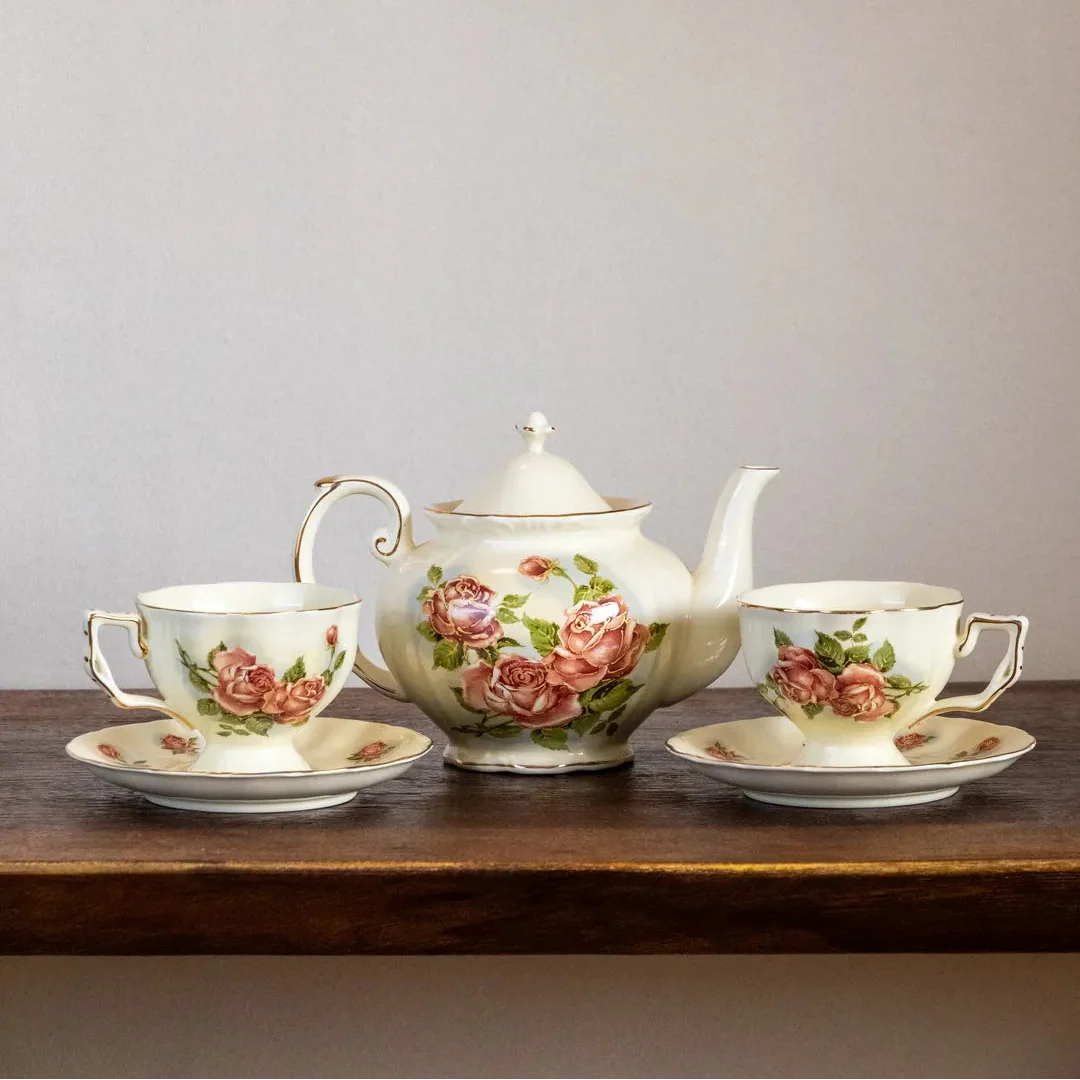 Rose Paradise Tea Cup & Pot Collection