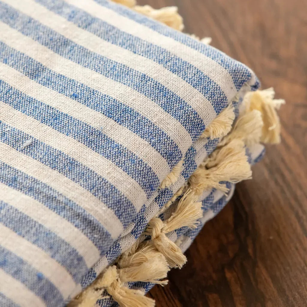 Striped Tassel Table Cloth