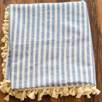 Striped Tassel Table Cloth