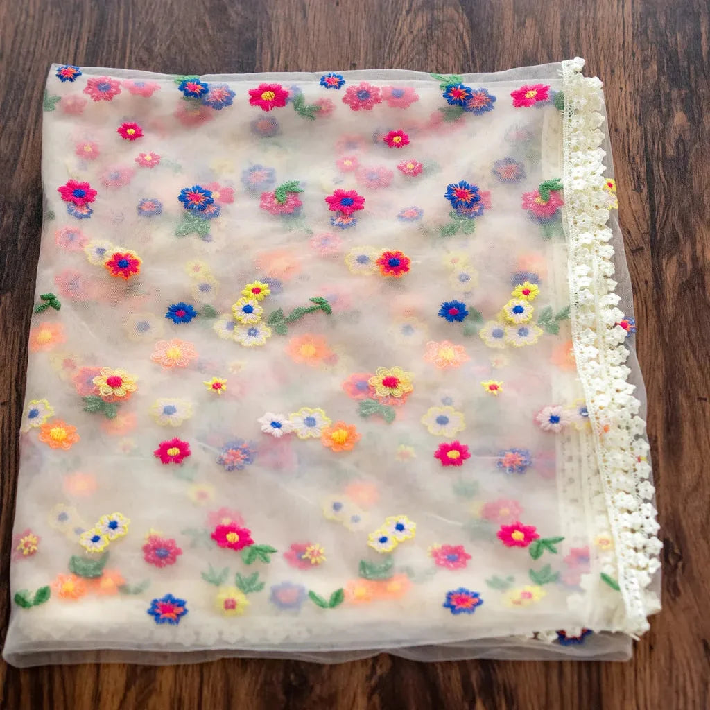 Sweeter Things Embroidered Lace Table Cloth