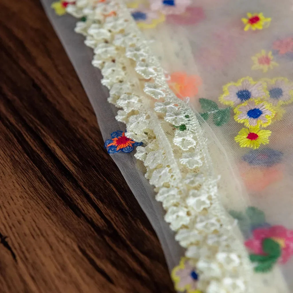 Sweeter Things Embroidered Lace Table Cloth