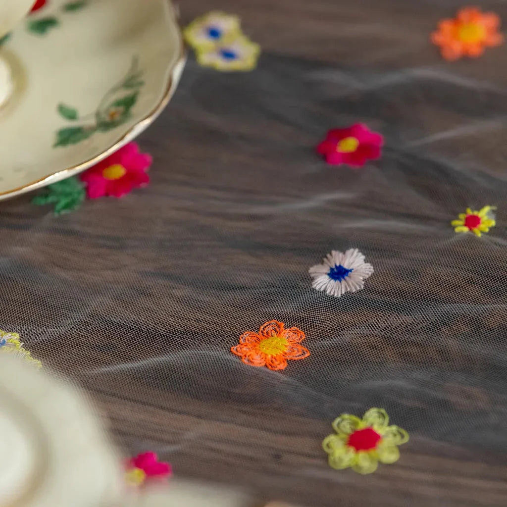 Sweeter Things Embroidered Lace Table Cloth