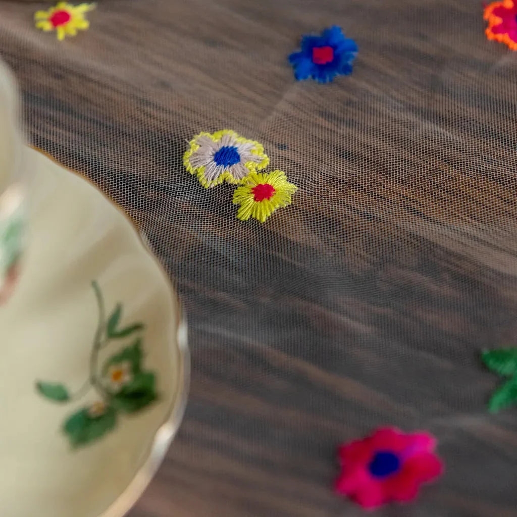 Sweeter Things Embroidered Lace Table Cloth