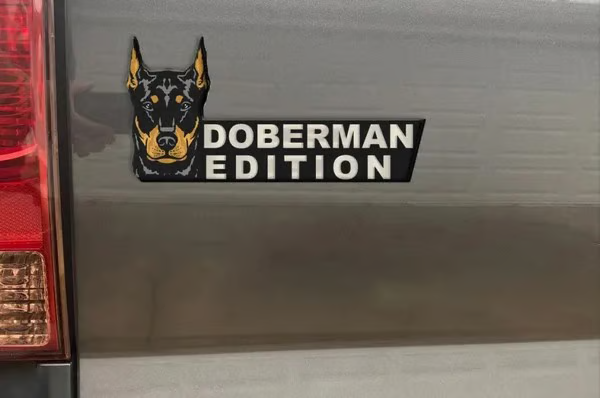 🎅2025 Christmas Hot Sale - Dog Car Badge Laser Cutting Car Emblem