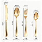Abu Dhabi Gold Luxury Stainless Steel Cutlery Set