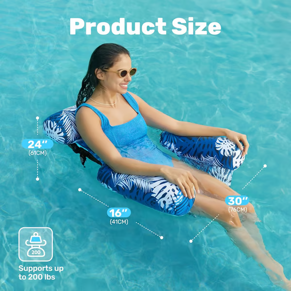 🏖️💺 Inflatable Floating Chair – Comfortable, Stable & Perfect for Relaxing on the Water 🏊🌊