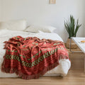 Diagonal Tassel  Blanket