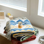 Diagonal Tassel  Blanket