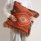 Diagonal Tassel Cushion