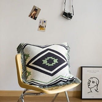 Diagonal Tassel Cushion