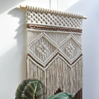 Diamond Pattern Macrame Wall Decor