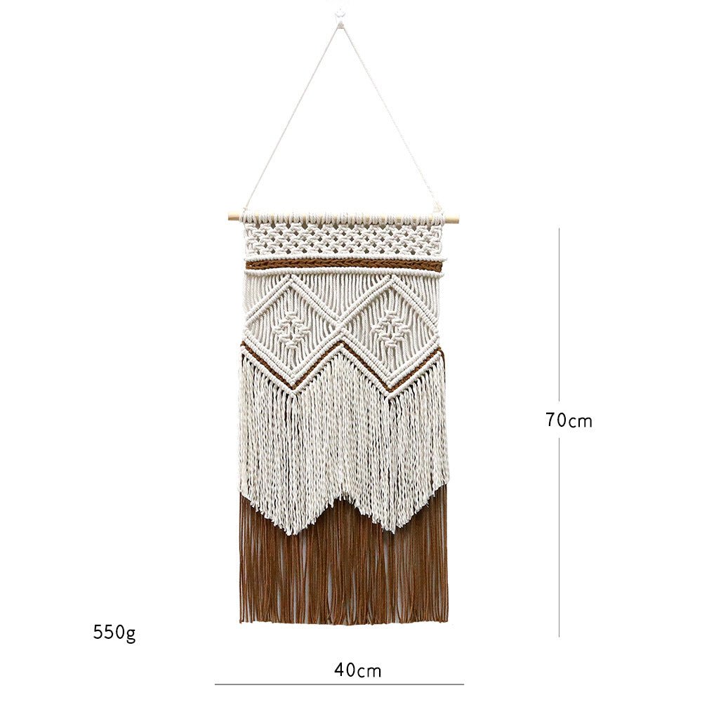 Diamond Pattern Macrame Wall Decor