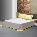 Sinatra Ecru Border Trim Egyptian Cotton Bedding Set