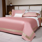 Sinatra Rose Border Trim Egyptian Cotton Bedding Set