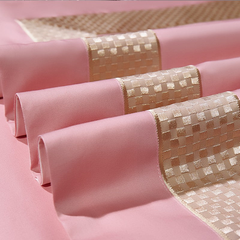 Sinatra Rose Border Trim Egyptian Cotton Bedding Set