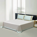 Sinatra Celadon Border Trim Egyptian Cotton Bedding Set