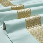 Sinatra Celadon Border Trim Egyptian Cotton Bedding Set