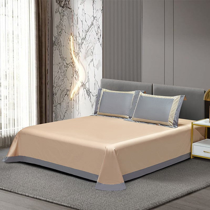 Sinatra Grey Border Trim Egyptian Cotton Bedding Set