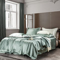 Zenith Green Luxury Pure Mulberry Silk Bedding Set