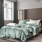 Zenith Green Luxury Pure Mulberry Silk Bedding Set