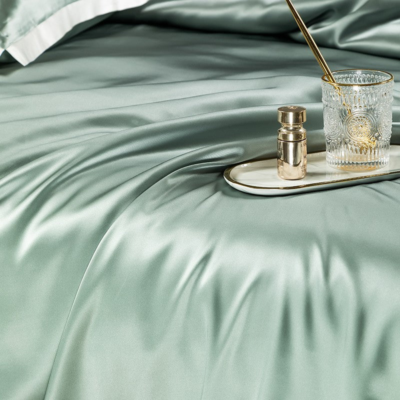 Zenith Green Luxury Pure Mulberry Silk Bedding Set