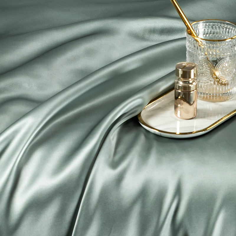 Zenith Green Luxury Pure Mulberry Silk Bedding Set