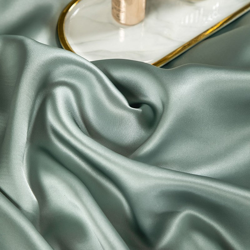 Zenith Green Luxury Pure Mulberry Silk Bedding Set