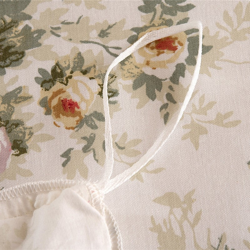Josephine Romantic Floral Ruffled Cotton Bedding Set
