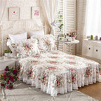 Josephine Romantic Floral Ruffled Cotton Bedding Set