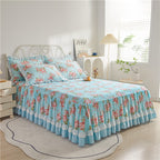 Anais Romantic Floral Ruffled Cotton Bedding Set