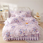 Rafaella Romantic Floral Ruffled Cotton Bedding Set