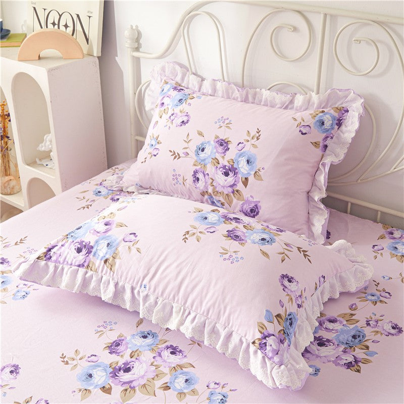 Rafaella Romantic Floral Ruffled Cotton Bedding Set