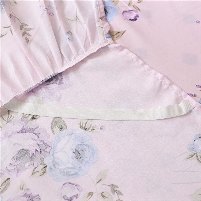 Rafaella Romantic Floral Ruffled Cotton Bedding Set