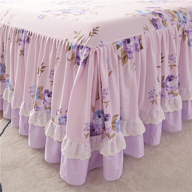 Rafaella Romantic Floral Ruffled Cotton Bedding Set
