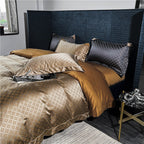 Sophia Gold Luxury Egyptian Cotton Satin Bedding Set
