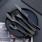 Jet Black Stainless Steel Cutlery Set
