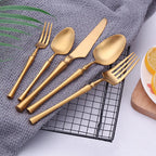 Serena Matte Gold Luxury Stainless Steel Cutlery Set