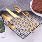 Serena Matte Gold Luxury Stainless Steel Cutlery Set