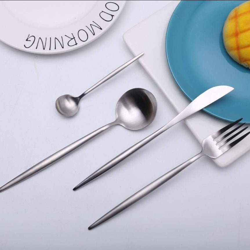 Arya Silver Stainless Steel Cutlery Set