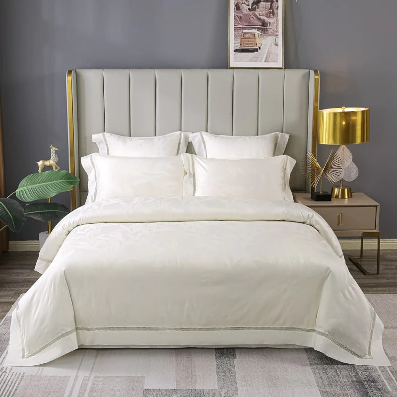 Pagonia Floral Jacquard Egyptian Cotton Bedding Set
