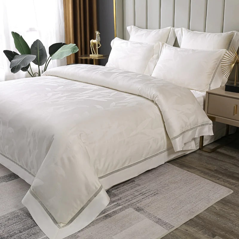 Pagonia Floral Jacquard Egyptian Cotton Bedding Set