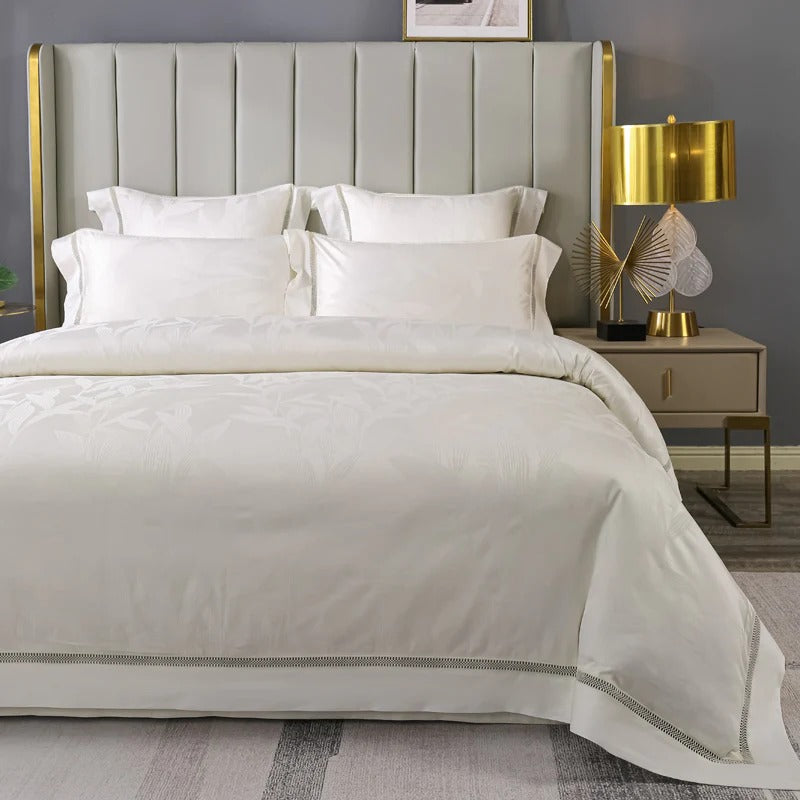 Pagonia Floral Jacquard Egyptian Cotton Bedding Set