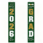 🎓Class of 2026 Graduation Banner | Congrats Grad Front Door Porch Decor for Graduation Party (✨Set of 2)