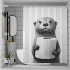 "Are You Pooping?" Donkey Shower Curtain
