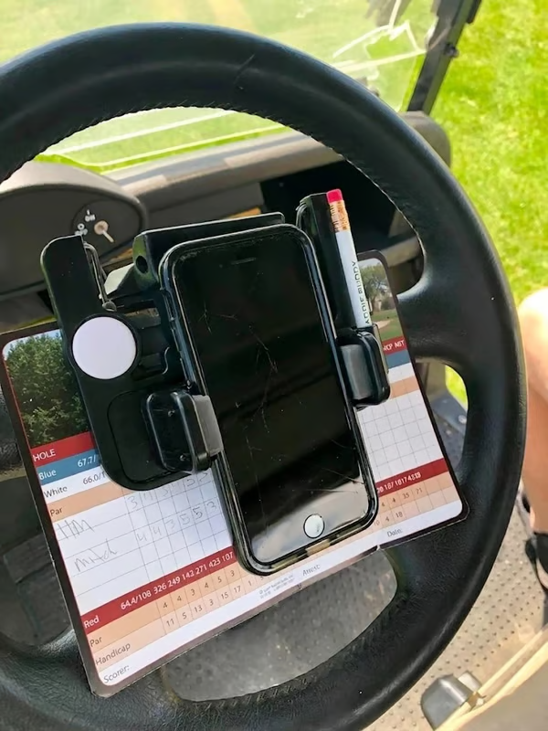 🌟⛳ Golf cart steering wheel phone holder