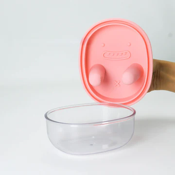 2-in-1 No-Mess Snack Box with Silicone Finger Lid - Snack Mate