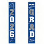 🎓Class of 2026 Graduation Banner | Congrats Grad Front Door Porch Decor for Graduation Party (✨Set of 2)